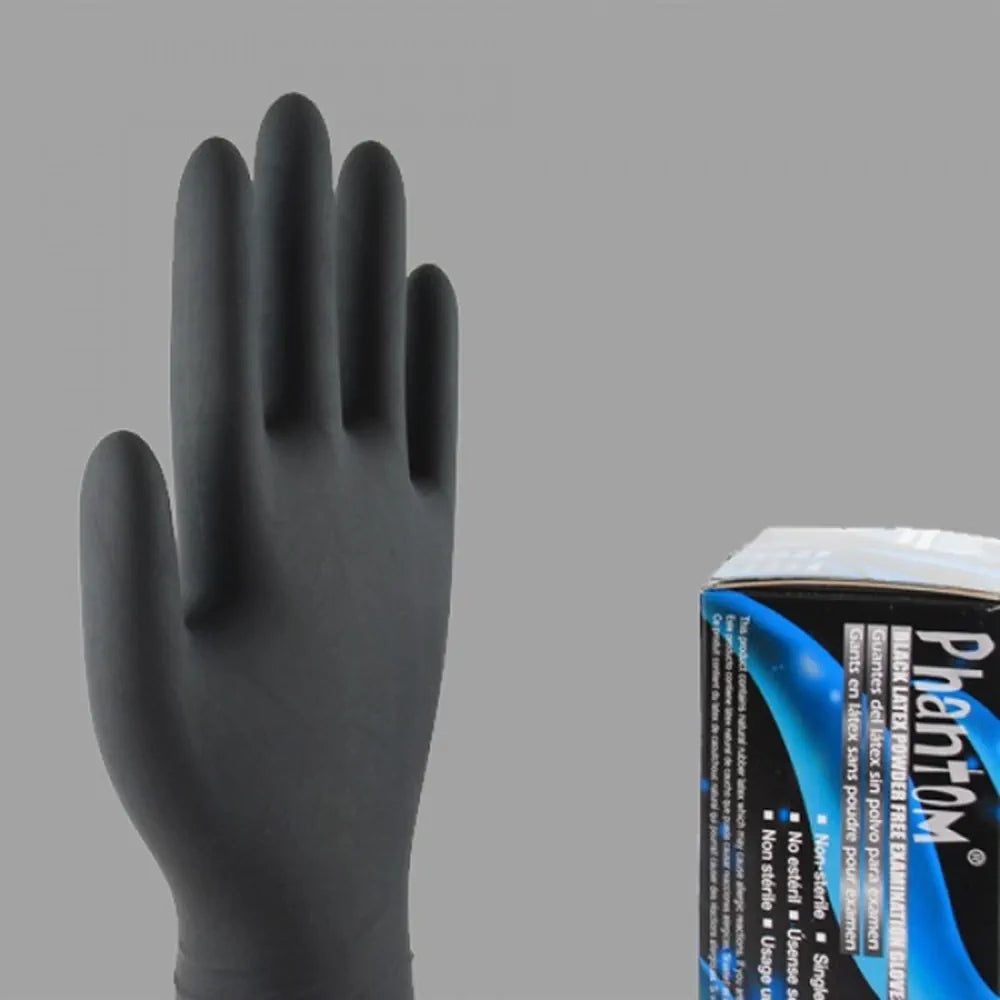 Adenna Phantom Black Latex Disposable Gloves