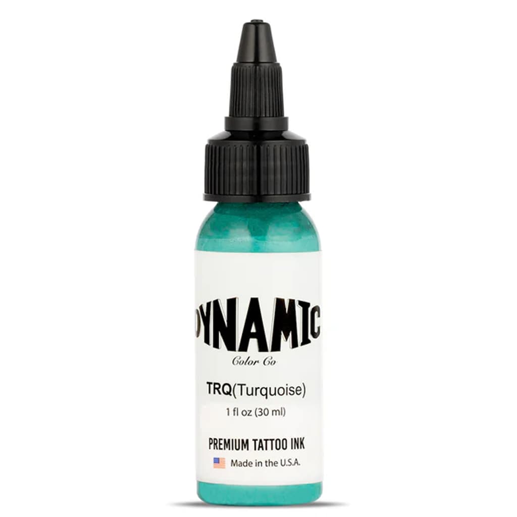 Encre de tatouage turquoise dynamique