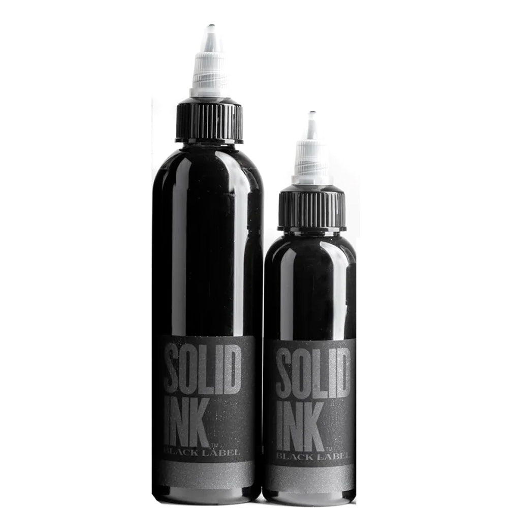 Schwarzer Vollton-Etikett, mittelgraue Waschung