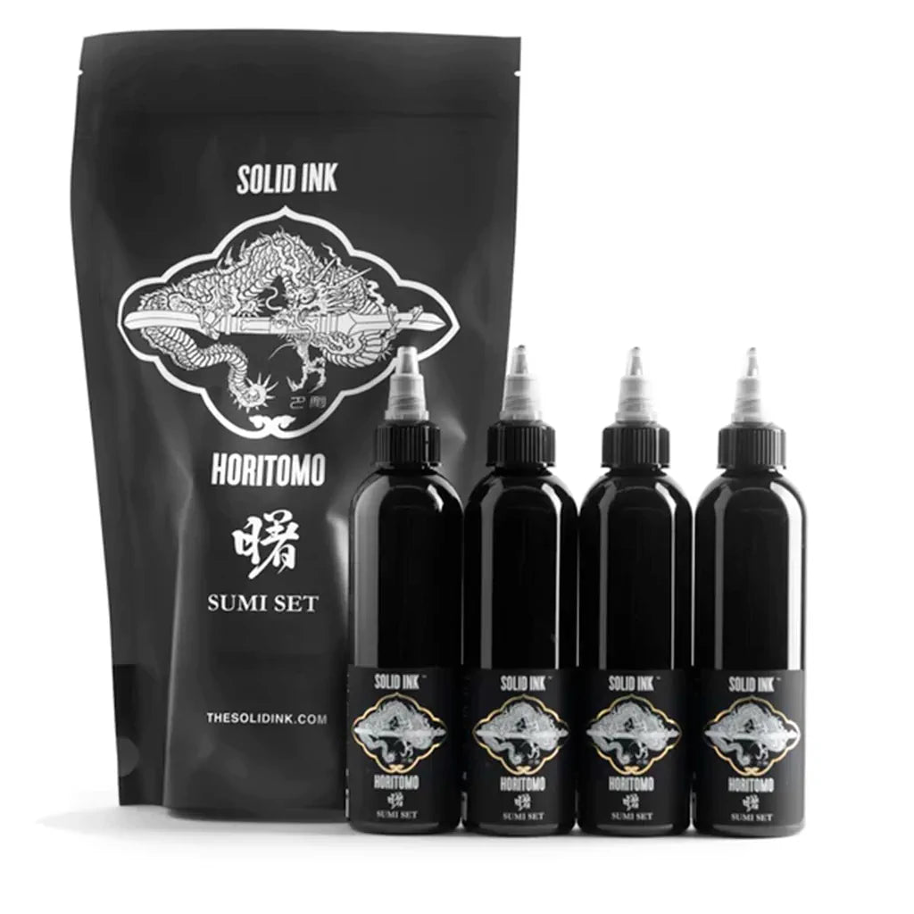 Solid Ink - Horitomo Sumi Grey Wash Set Tattoo Ink
