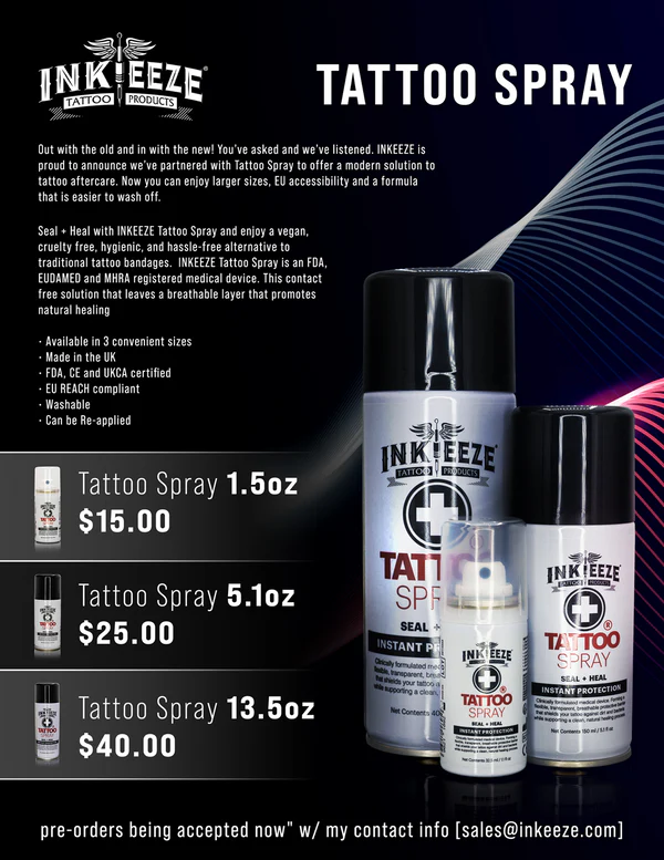 Inkeeze Tattoo Spray