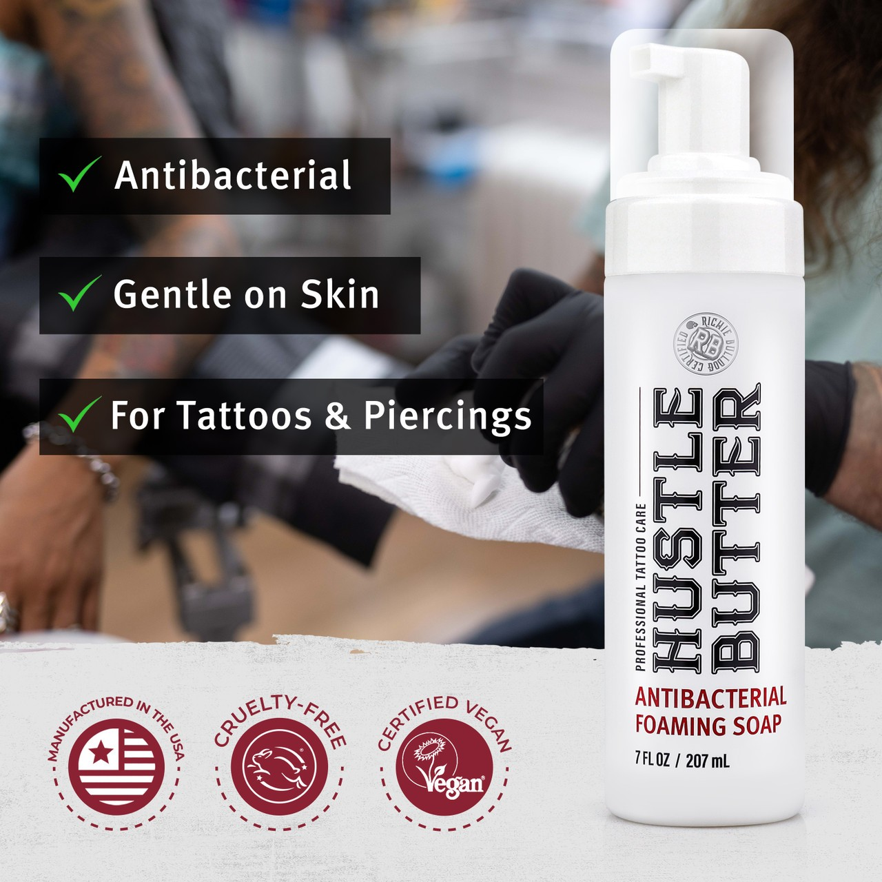 Hustle Bubbles Antibakterielle Tattoo-Schaumseife