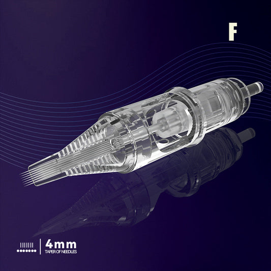 Aiguilles de tatouage T&amp;T AWE à pointe longue et plate (20 pièces/boîte) 