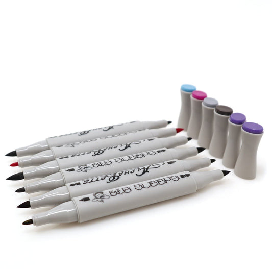Alpha Markers – Big Sleeps Hautmarker-Set für Tätowierer