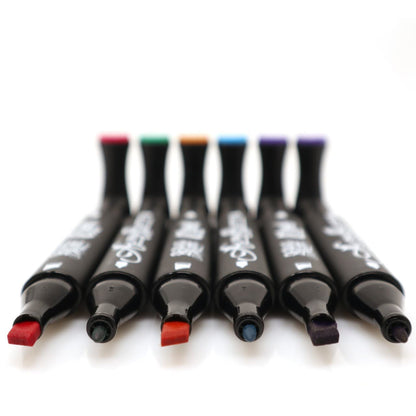 Alpha Markers Skin Marker Set mit Pinsel und Rundspitze