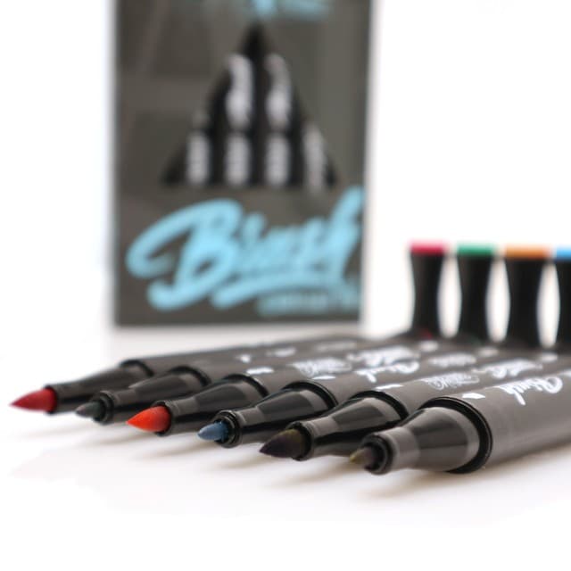 Alpha Markers Skin Marker Set mit Pinsel und Rundspitze