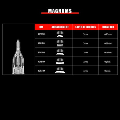 T&amp;T MAX Tattoo-Nadeln Round Magnums (10 Stück/Box) 