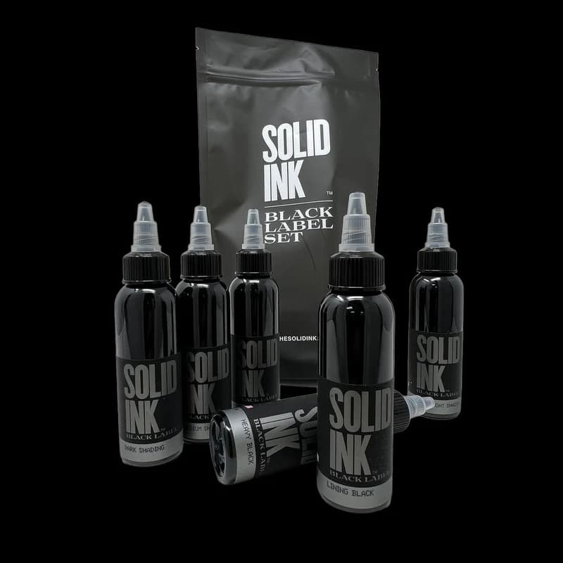 Solid Ink Black Label Grey Wash Set inklusive Futter und Heavy