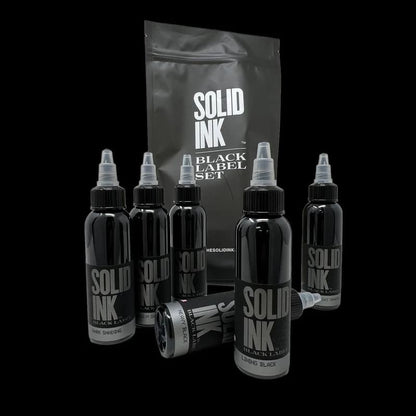 Solid Ink Black Label Grey Wash Set inklusive Futter und Heavy