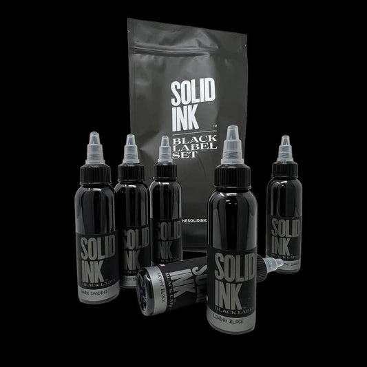 Solid Ink Black Label Grey Wash Set inklusive Futter und Heavy
