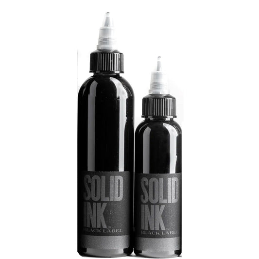 Schwarzer Vollton-Etikett, mittelgraue Waschung