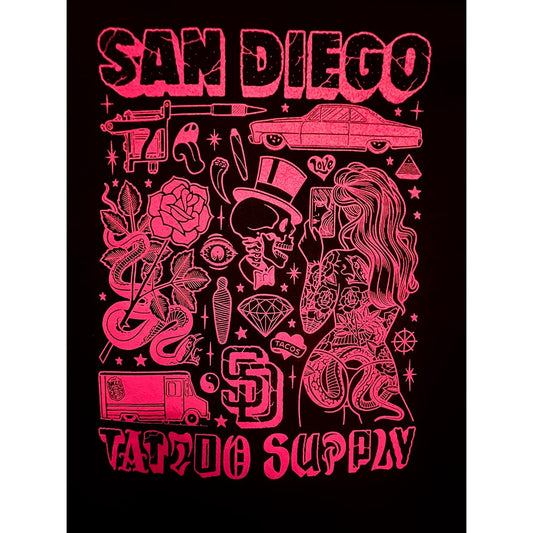 Pinkfarbenes Mike Riesen-Crop-Top für Damen